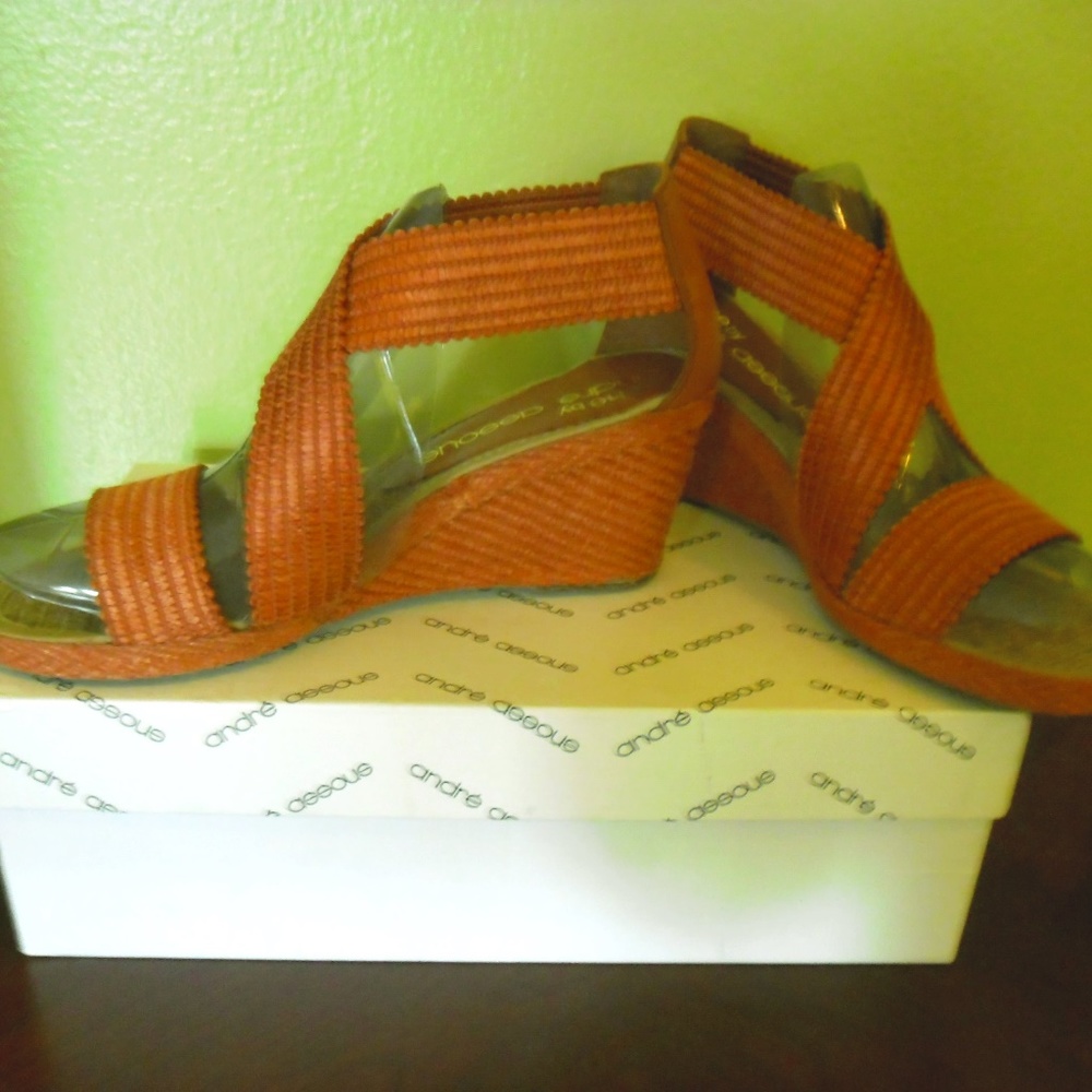 ARCHE by Andre Assous rusty wedge sandals s 36